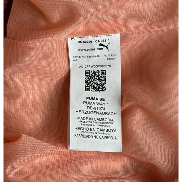 Puma Women's Pullover Faux Fur Jacket 1/4 Zip Hooded Off White Peach Size L - Picture 10 of 11